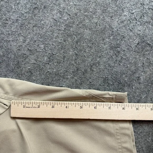 Rhoback Shorts Men 40 Beige Khaki Performance Lined 8" Flat Front Chino - Picture 15 of 16